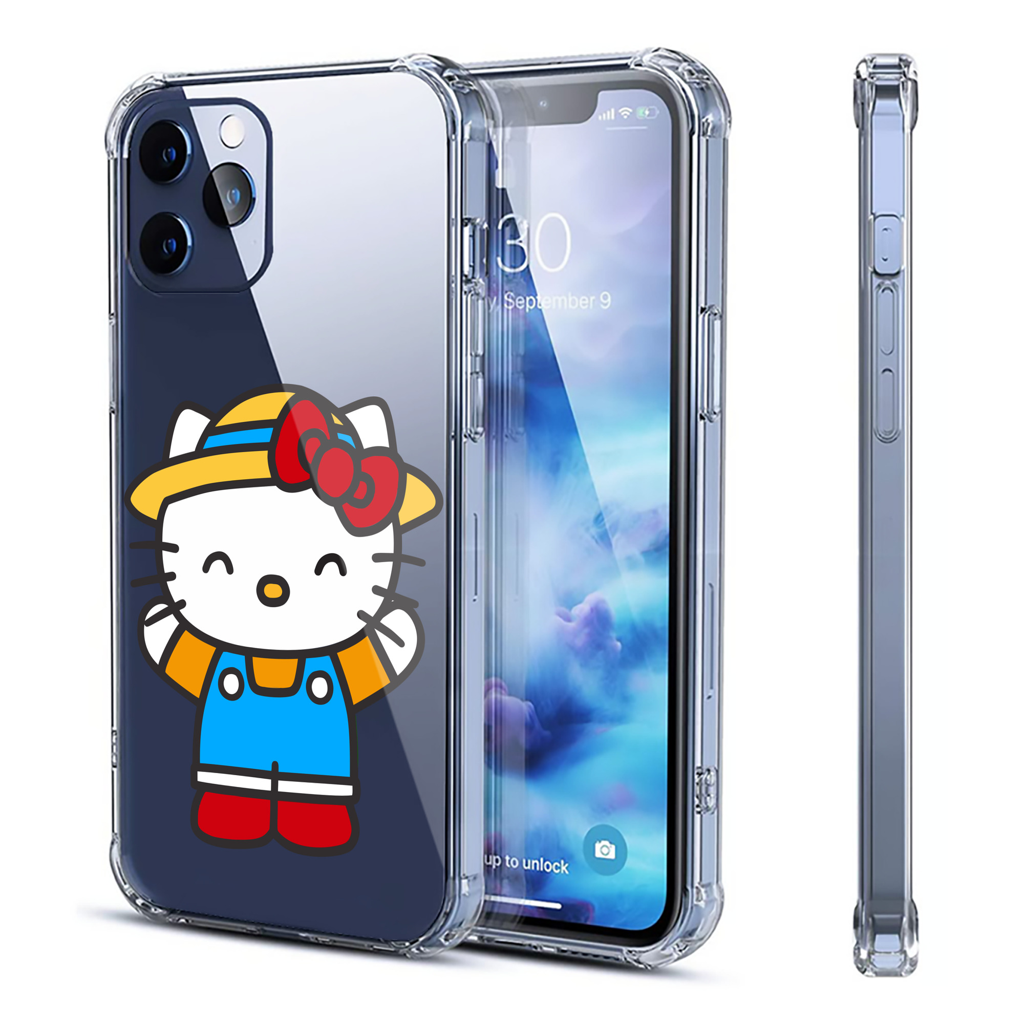 （画像用） Hello Kitty ハローキティ 【iPhone 12シリーズ対応】透明スマホケース（クリアソフトケース）